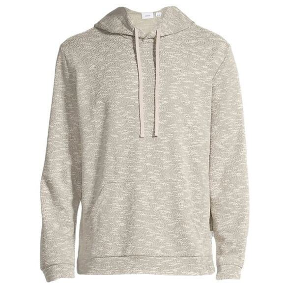 Onia Michael Slub Knit Hoodie in Stone Medium - Picture 2 of 8